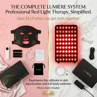 Red Light Therapy: Lamp & Mask Bundle